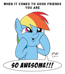 Size: 838x954 | Tagged: safe, artist:cartoon-eric, derpibooru import, rainbow dash, pegasus, pony, awesome face, dashface, female, solo