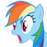 Size: 47x47 | Tagged: safe, derpibooru import, rainbow dash, pegasus, pony, female, picture for breezies, simple background, solo, transparent background