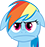 Size: 45x47 | Tagged: safe, derpibooru import, rainbow dash, pegasus, pony, female, picture for breezies, simple background, solo, transparent background