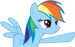 Size: 75x47 | Tagged: safe, derpibooru import, rainbow dash, pegasus, pony, female, picture for breezies, simple background, solo, transparent background