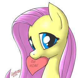 Size: 673x670 | Tagged: safe, artist:overkenzie, fluttershy, pegasus, pony, cute, daaaaaaaaaaaw, hearts and hooves day, hnnng, shyabetes, solo, valentine, valentine's day