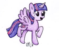 Size: 1070x880 | Tagged: safe, artist:babyabbiestar, derpibooru import, twilight sparkle, twilight sparkle (alicorn), alicorn, pony, female, mare, solo, traditional art