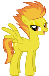 Size: 1904x2953 | Tagged: safe, artist:jennieoo, derpibooru import, spitfire, pegasus, pony, bedroom eyes, female, mare, simple background, solo, transparent background, vector, wrong cutie mark