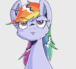 Size: 255x234 | Tagged: safe, artist:smirk, derpibooru import, rainbow dash, pegasus, pony, bust, ms paint, pixel art