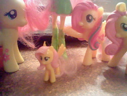 Size: 640x480 | Tagged: safe, fluttershy, equestria girls, brushable, figure, figurine, irl, multeity, photo, so much flutter, tiny ponies, toy