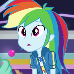 Size: 1080x1080 | Tagged: safe, derpibooru import, screencap, rainbow dash, better together, equestria girls, holidays unwrapped, cropped, dashing through the mall