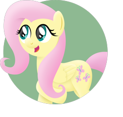 Size: 3000x2851 | Tagged: safe, artist:mahaugher, fluttershy, pegasus, pony, female, mare, pink mane, solo, yellow coat