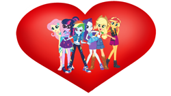 Size: 1920x1080 | Tagged: safe, applejack, fluttershy, rainbow dash, rarity, sci-twi, sunset shimmer, twilight sparkle, better together, equestria girls, clothes, converse, female, geode of empathy, geode of fauna, geode of shielding, geode of super speed, geode of super strength, geode of telekinesis, magical geodes, shoes