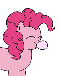 Size: 1001x1281 | Tagged: safe, artist:elmarcosluckydel96, pinkie pie, earth pony, pony, bubblegum, food, solo