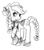 Size: 1024x1155 | Tagged: safe, artist:han_hyui, applejack, earth pony, pony, alternate hairstyle, monochrome, solo