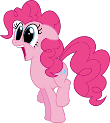 Size: 7178x8000 | Tagged: safe, artist:speedox12, pinkie pie, earth pony, pony, the mane attraction, absurd resolution, floppy ears, open mouth, simple background, solo, transparent background, vector