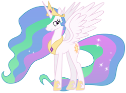 Size: 4087x3000 | Tagged: safe, artist:brony-works, princess celestia, alicorn, pony, absurd resolution, female, high res, mare, simple background, solo, transparent background, vector