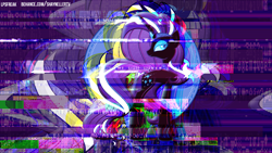 Size: 1920x1080 | Tagged: safe, artist:claritea, artist:illumnious, derpibooru import, edit, nightmare rarity, glitch, vector, wallpaper, wallpaper edit