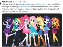 Size: 508x380 | Tagged: safe, applejack, fluttershy, pinkie pie, rainbow dash, rarity, sci-twi, sunset shimmer, twilight sparkle, better together, equestria girls, converse, humane five, humane seven, humane six, meta, shoes, twitter