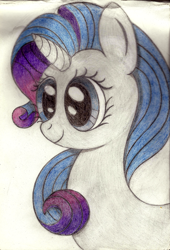 Size: 2329x3429 | Tagged: safe, artist:mfg637, rarity, pony, unicorn, bust, portrait, solo, traditional art