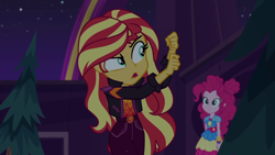 Size: 1920x1080 | Tagged: safe, screencap, pinkie pie, sunset shimmer, better together, equestria girls, sunset's backstage pass!