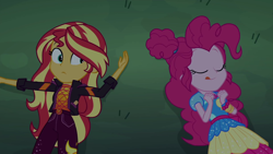 Size: 1920x1080 | Tagged: safe, screencap, pinkie pie, sunset shimmer, better together, equestria girls, sunset's backstage pass!