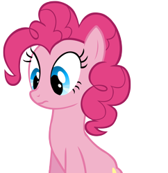 Size: 4399x4539 | Tagged: safe, artist:likonan, pinkie pie, earth pony, pony, absurd resolution, simple background, solo, surprised, transparent background, vector