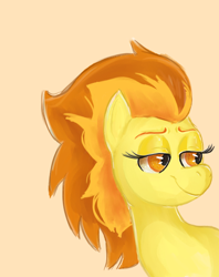 Size: 576x727 | Tagged: safe, artist:chroniqlo, derpibooru import, spitfire, pegasus, pony, bust, female, mare, portrait, simple background, solo