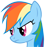 Size: 45x47 | Tagged: safe, derpibooru import, rainbow dash, pegasus, pony, picture for breezies, solo