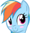 Size: 44x47 | Tagged: safe, derpibooru import, rainbow dash, pegasus, pony, picture for breezies, solo