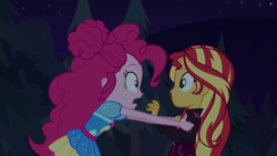 Size: 1920x1080 | Tagged: safe, screencap, pinkie pie, sunset shimmer, better together, equestria girls, sunset's backstage pass!