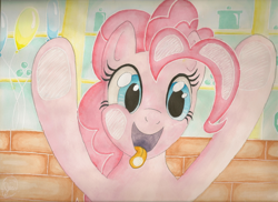 Size: 1024x747 | Tagged: safe, artist:deadliestvenom, pinkie pie, earth pony, pony, detailed background, female, mare, solo