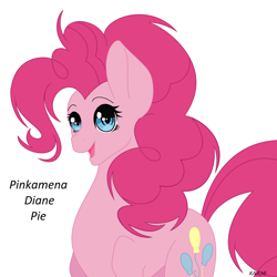 Size: 1024x1024 | Tagged: safe, artist:butchlover682, pinkie pie, earth pony, pony, female, mare, pink coat, pink mane, pinkamena diane pie, solo