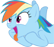Size: 54x47 | Tagged: safe, derpibooru import, rainbow dash, pegasus, pony, open mouth, picture for breezies, solo, tongue out
