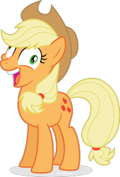 Size: 3315x4888 | Tagged: safe, artist:tomfraggle, part of a set, applejack, earth pony, pony, derp, faic, i didn't listen, meme, simple background, solo, transparent background, vector