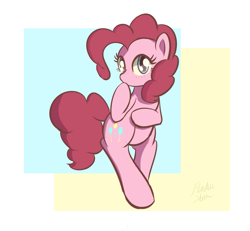 Size: 937x866 | Tagged: safe, artist:pinkiesheen, pinkie pie, earth pony, pony, female, mare, simple background, solo, white background