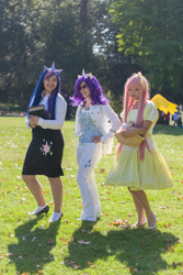 Size: 720x1080 | Tagged: safe, derpibooru import, fluttershy, rarity, twilight sparkle, human, cosplay, irl, irl human, photo