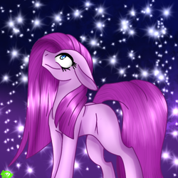 Size: 800x800 | Tagged: safe, artist:immagoddampony, pinkie pie, earth pony, pony, night, pinkamena diane pie, solo