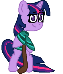 Size: 305x359 | Tagged: safe, derpibooru import, twilight sparkle, pony, bipedal, bipedal leaning, hockey, hockey stick, leaning, ms paint, solo