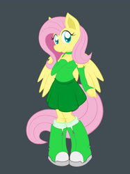 Size: 2051x2737 | Tagged: safe, artist:zeiram0034, fluttershy, anthro, clothes, solo, wip