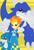 Size: 2211x3271 | Tagged: safe, artist:pyrus-leonidas, derpibooru import, spitfire, equestria girls, crossed arms, crossover, digidestined, digimon, female, male, simple background, veedramon, veemon, yellow background