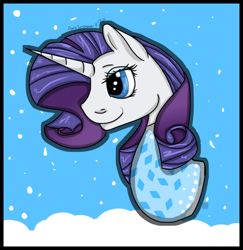 Size: 1024x1055 | Tagged: safe, artist:aurasinchaser, rarity, pony, unicorn, bust, clothes, female, mare, portrait, solo