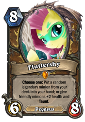 Size: 400x573 | Tagged: safe, fluttershy, pegasus, pony, card, crossover, druid, flutterdruid, hearthstone, spear, trading card, war paint, weapon