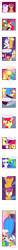 Size: 695x9481 | Tagged: safe, artist:halem1991, apple bloom, applejack, rarity, scootaloo, sweetie belle, oc, earth pony, pony, unicorn, comic, cutie mark crusaders, faic, piercing, squeezing, tattoo