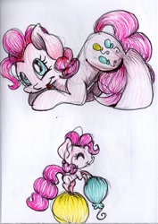 Size: 1442x2036 | Tagged: safe, artist:cutepencilcase, pinkie pie, earth pony, pony, female, mare, simple background, solo, white background