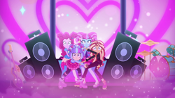 Size: 1920x1080 | Tagged: safe, screencap, kiwi lollipop, pinkie pie, sunset shimmer, supernova zap, better together, equestria girls, sunset's backstage pass!, k-lo, postcrush, su-z