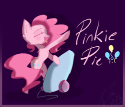 Size: 1553x1336 | Tagged: safe, artist:datfunnyfoxcat, pinkie pie, earth pony, pony, female, mare, party cannon, pink coat, pink mane, solo