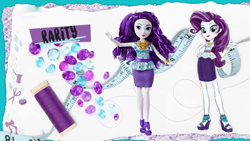 Size: 720x405 | Tagged: safe, rarity, better together, equestria girls, doll, sandals, solo, toy