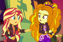 Size: 1540x1020 | Tagged: safe, screencap, adagio dazzle, sunset shimmer, better together, equestria girls, sunset's backstage pass!, cropped, female