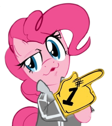 Size: 334x373 | Tagged: safe, artist:0r0ch1, edit, pinkie pie, earth pony, pony, check em, dubs guy, number one, patrick bateman, ponk, simple background, solo, transparent background