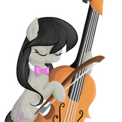 Size: 600x600 | Tagged: safe, artist:miss-bow, octavia melody, earth pony, pony, cello, musical instrument, solo