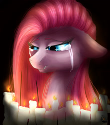 Size: 1812x2072 | Tagged: safe, artist:iblisart, pinkie pie, earth pony, pony, crying, pinkamena diane pie, solo