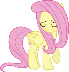 Size: 6000x6171 | Tagged: safe, artist:slb94, fluttershy, pegasus, pony, absurd resolution, bashful, blushing, cute, shy, shyabetes, simple background, smiling, solo, transparent background, vector