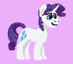 Size: 550x481 | Tagged: safe, artist:aponywithnoname, derpibooru exclusive, elusive, rarity, pony, unicorn, pixel art, rule 63, solo