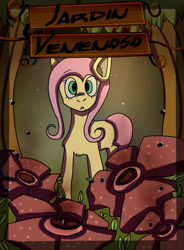 Size: 530x720 | Tagged: safe, artist:mariogamesandenemies, fluttershy, pegasus, pony, comic cover, female, mare, solo